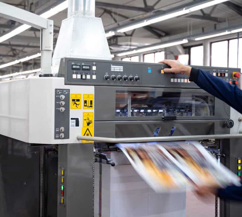 commercial printing in process