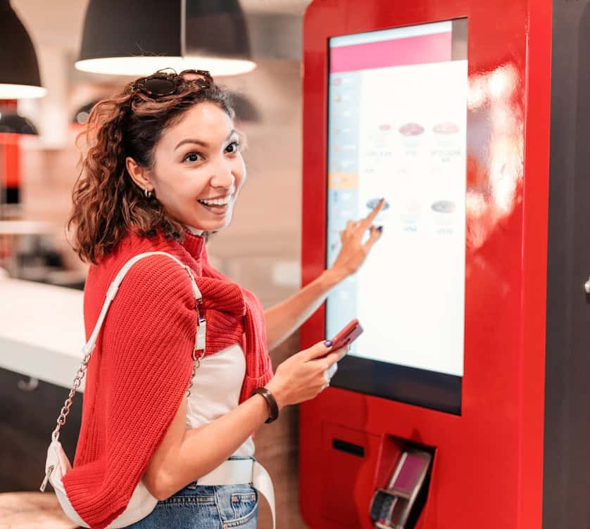 customer ordering off digital menu
